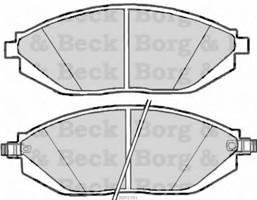 BORG & BECK BBP2301 Тормозные колодки для CHEVROLET BEAT