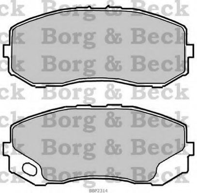 BORG & BECK BBP2314 Тормозные колодки BORG & BECK для MITSUBISHI