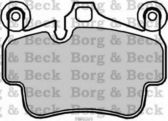 BORG & BECK BBP2316 Тормозные колодки BORG & BECK для PORSCHE 911
