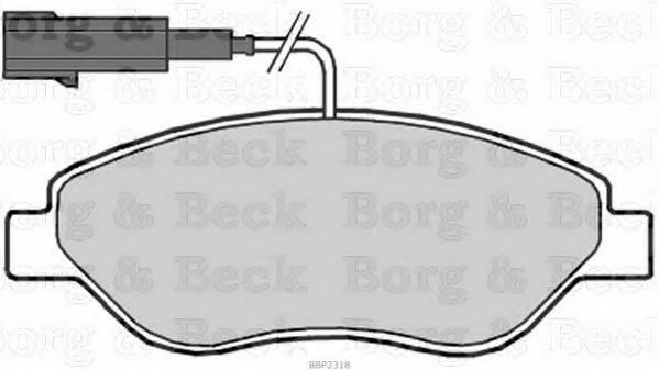 BORG & BECK BBP2318 Тормозные колодки для CHRYSLER DELTA
