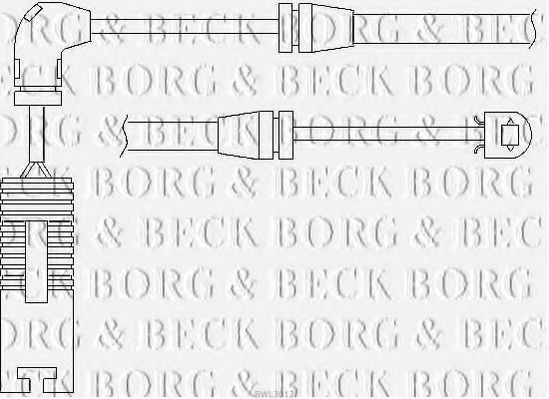 BORG & BECK BWL3012 Датчик износа тормозных колодок BORG & BECK 