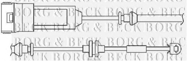 BORG & BECK BWL3016 Датчик износа тормозных колодок для CADILLAC