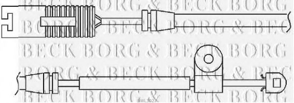 BORG & BECK BWL3027 Датчик износа тормозных колодок BORG & BECK 