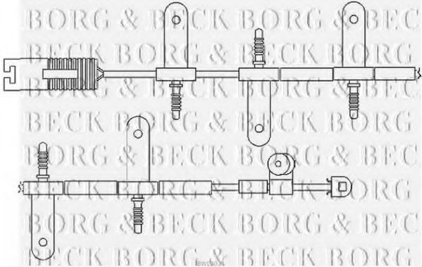 BORG & BECK BWL3031 Датчик износа тормозных колодок BORG & BECK 