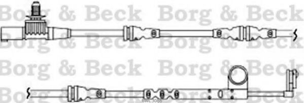 BORG & BECK BWL3086 Датчик износа тормозных колодок для LAND ROVER