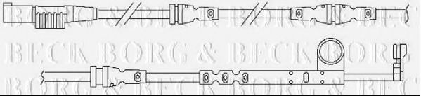 BORG & BECK BWL3116 Датчик износа тормозных колодок для LAND ROVER