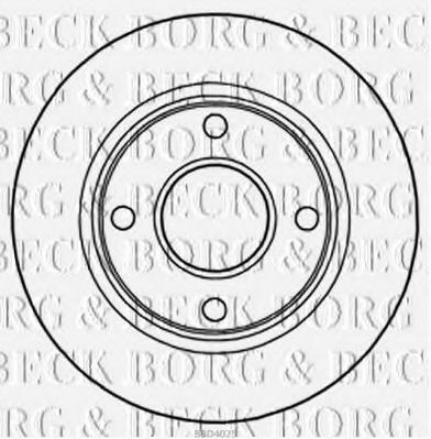 BORG & BECK BBD4025 Тормозные диски BORG & BECK для FORD