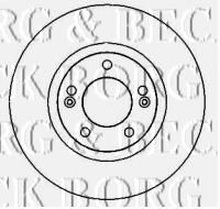 BORG & BECK BBD4338 Тормозные диски для HYUNDAI GALLOPER