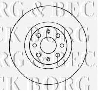 BORG & BECK BBD4544 Тормозные диски BORG & BECK для FIAT