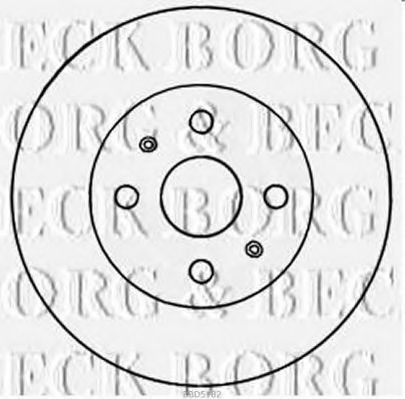 BORG & BECK BBD5182 Тормозные диски BORG & BECK для DAIHATSU