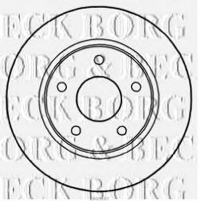 BORG & BECK BBD5187 Тормозные диски BORG & BECK для DODGE
