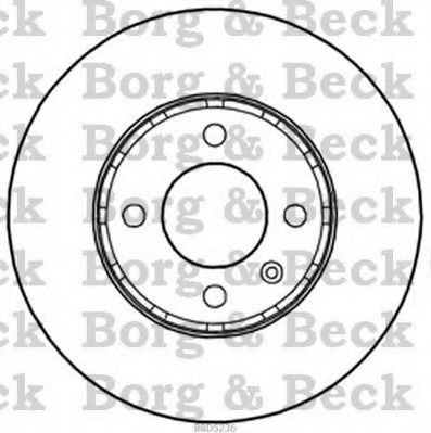 BORG & BECK BBD5236 Тормозные диски для SKODA CITIGO