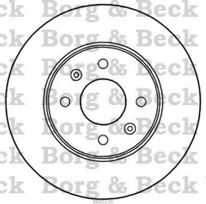 BORG & BECK BBD5239 Тормозные диски BORG & BECK для KIA