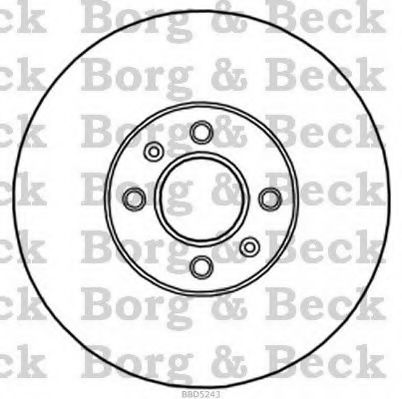 BORG & BECK BBD5243 Тормозные диски BORG & BECK для KIA