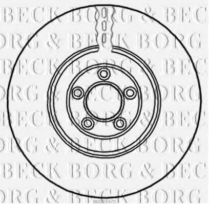 BORG & BECK BBD5947S Тормозные диски BORG & BECK для JAGUAR