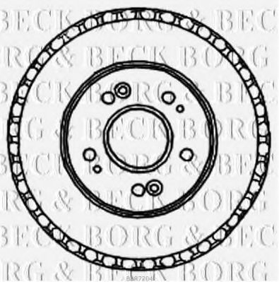 BORG & BECK BBR7204 Тормозной барабан BORG & BECK для KIA