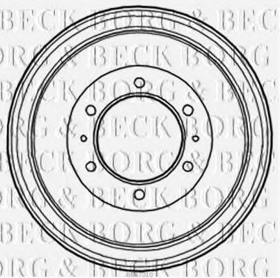 BORG & BECK BBR7210 Тормозной барабан для MITSUBISHI COLT/RODEO (K7T, K6T)