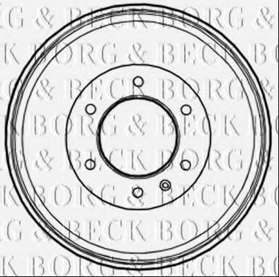 BORG & BECK BBR7229 Тормозной барабан BORG & BECK для ISUZU