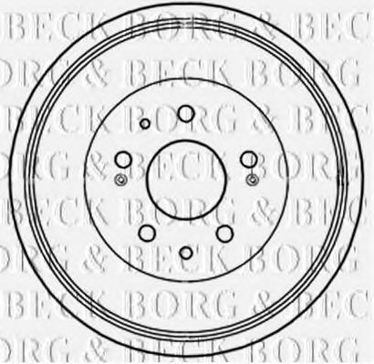 BORG & BECK BBR7233 Тормозной барабан BORG & BECK для TOYOTA
