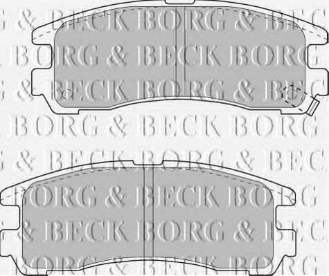BORG & BECK BBP1500 Тормозные колодки BORG & BECK для MITSUBISHI