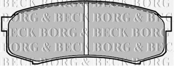BORG & BECK BBP1514 Тормозные колодки BORG & BECK для MITSUBISHI