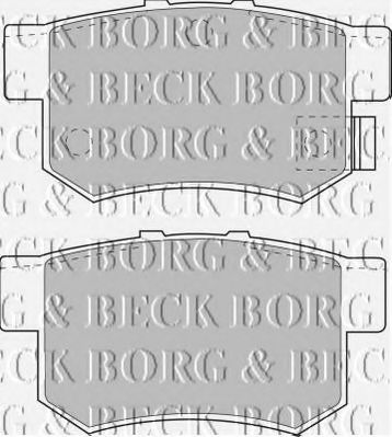BORG & BECK BBP1535 Тормозные колодки BORG & BECK для ROVER