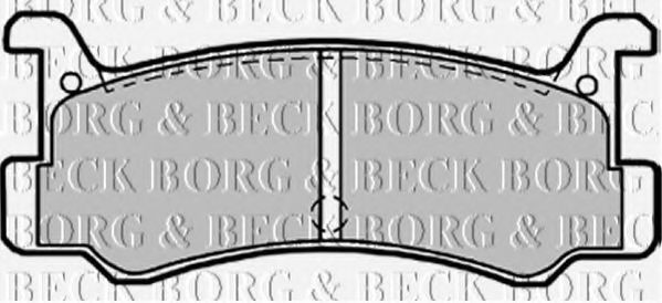 BORG & BECK BBP1540 Тормозные колодки BORG & BECK для MAZDA