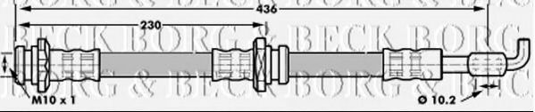 BORG & BECK BBH7062 Тормозной шланг для ISUZU