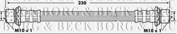 BORG & BECK BBH7102 Тормозной шланг BORG & BECK для MITSUBISHI