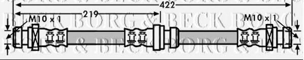 BORG & BECK BBH7104 Тормозной шланг BORG & BECK для MITSUBISHI