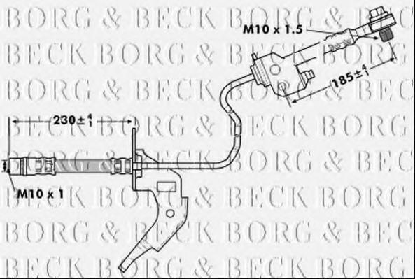 BORG & BECK BBH7121 Тормозной шланг для OPEL MERIVA
