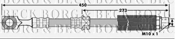 BORG & BECK BBH7123 Тормозной шланг для OPEL MERIVA