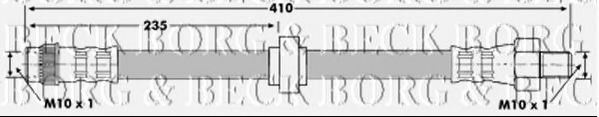 BORG & BECK BBH7134 Тормозной шланг для NISSAN PRIMASTAR