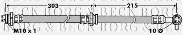BORG & BECK BBH7158 Тормозной шланг для NISSAN X-TRAIL