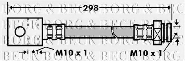 BORG & BECK BBH7163 Тормозной шланг для NISSAN VANETTE
