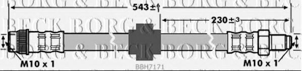 BORG & BECK BBH7171 Тормозной шланг для RENAULT AVANTIME