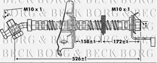 BORG & BECK BBH6803 Тормозной шланг для LAND ROVER