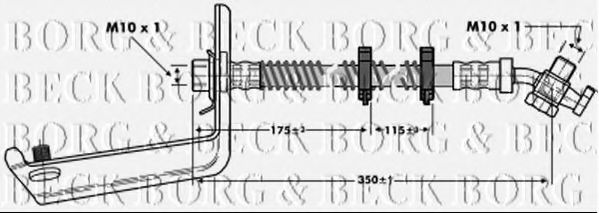BORG & BECK BBH6804 Тормозной шланг для LAND ROVER
