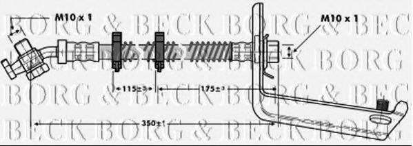 BORG & BECK BBH6805 Тормозной шланг для LAND ROVER