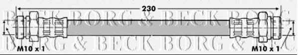 BORG & BECK BBH6815 Тормозной шланг BORG & BECK для MITSUBISHI