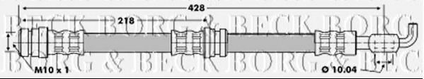 BORG & BECK BBH6816 Тормозной шланг BORG & BECK для MITSUBISHI