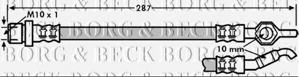 BORG & BECK BBH7249 Тормозной шланг для TOYOTA CELICA