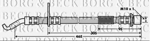 BORG & BECK BBH7329 Тормозной шланг для DAIHATSU