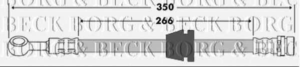 BORG & BECK BBH7352 Тормозной шланг для CHEVROLET AVEO
