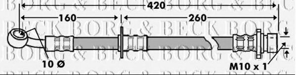 BORG & BECK BBH7451 Тормозной шланг для HONDA S2000