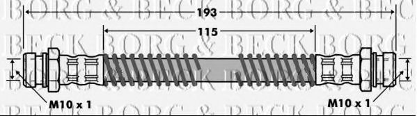 BORG & BECK BBH7461 Тормозной шланг для HYUNDAI TRAJET