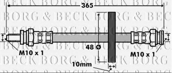 BORG & BECK BBH7522 Тормозной шланг для SMART