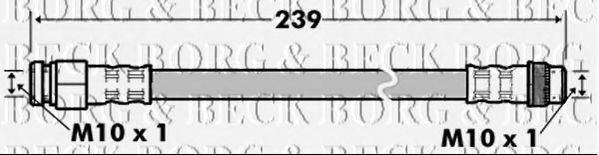 BORG & BECK BBH7531 Тормозной шланг для CITROËN C4