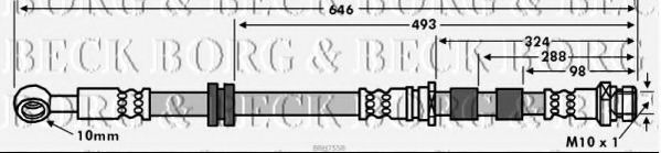 BORG & BECK BBH7558 Тормозной шланг BORG & BECK для MITSUBISHI
