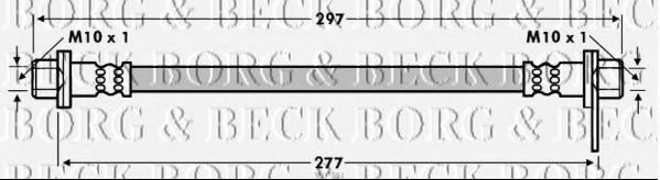 BORG & BECK BBH7561 Тормозной шланг BORG & BECK для MITSUBISHI
